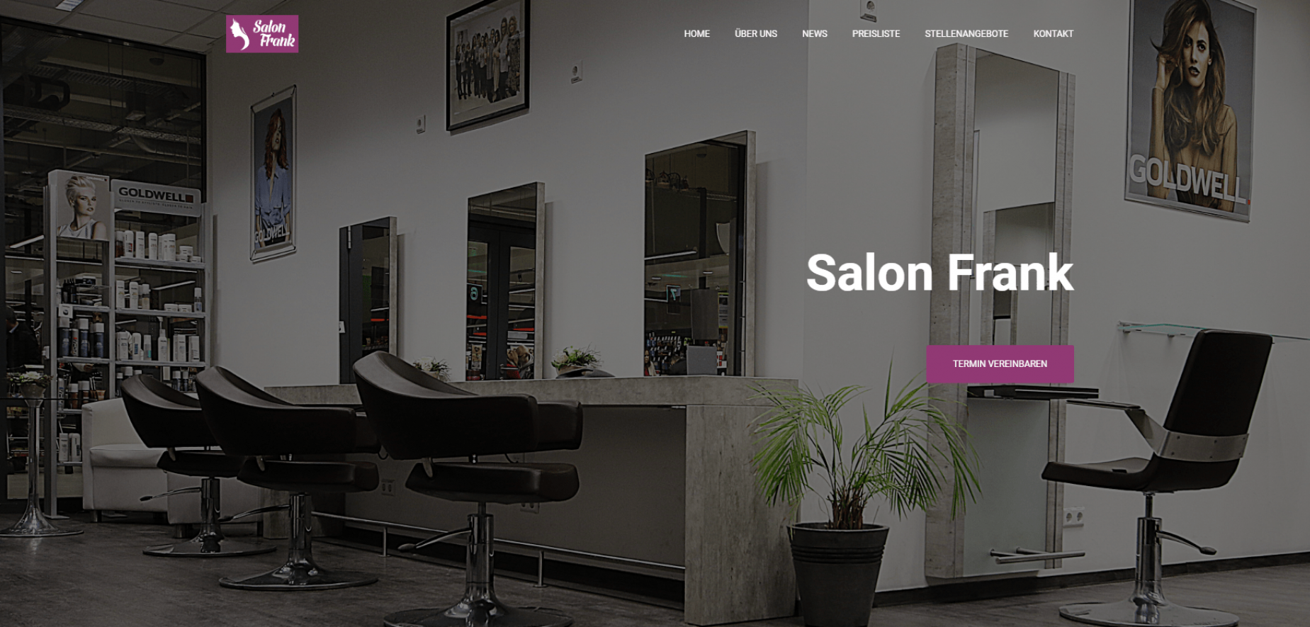 Website Salon Frank Augsburg